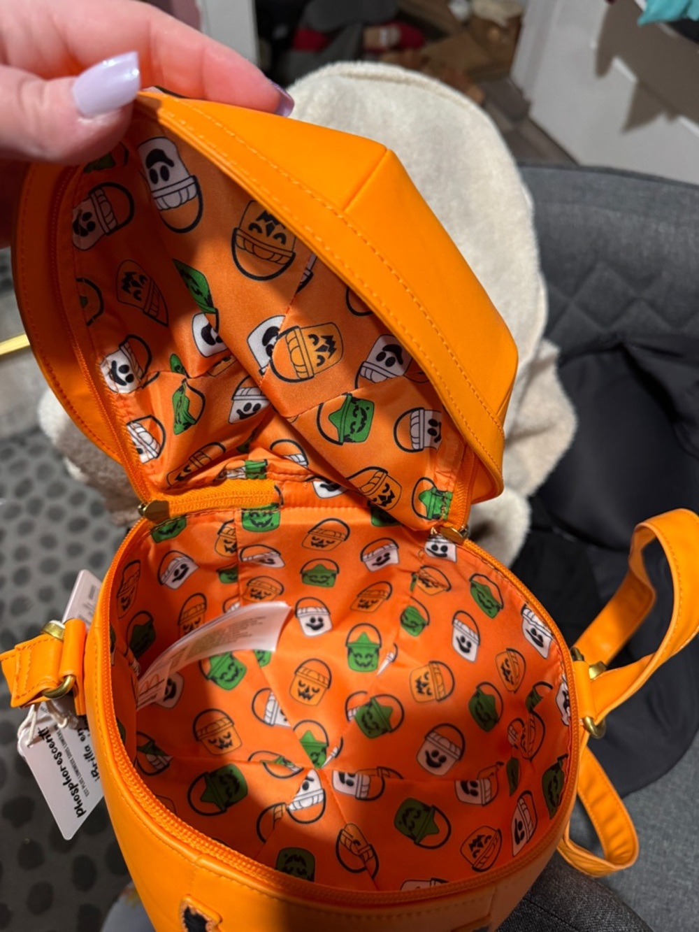Loungefly McDonalds Orange Pumpkin Crossbody Bag - Picture 5 of 6